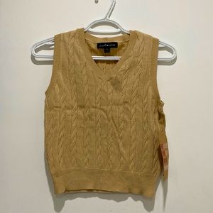 Beige Crochet Vest